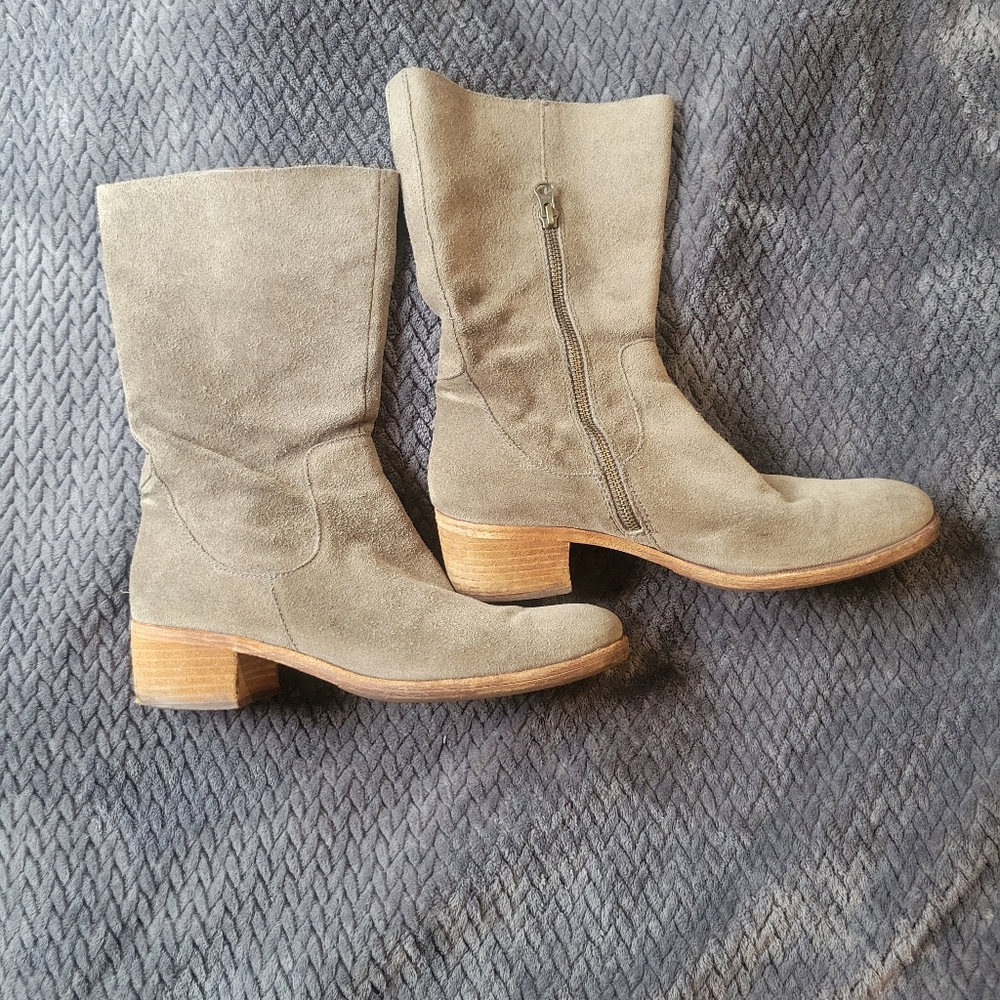 Kork-ease grey suede boots